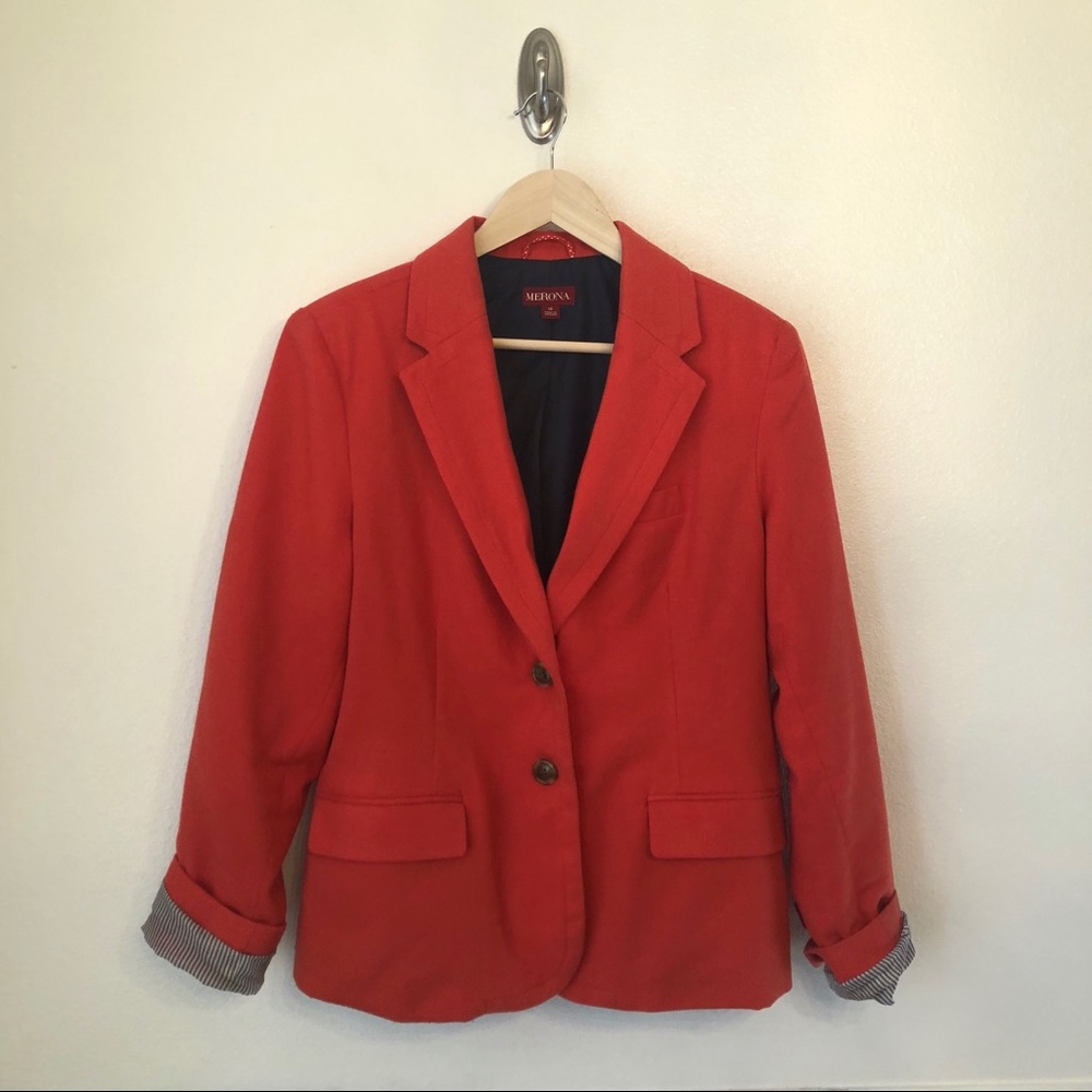 MERONA | Coral Wool-Blend Lined Blazer 14